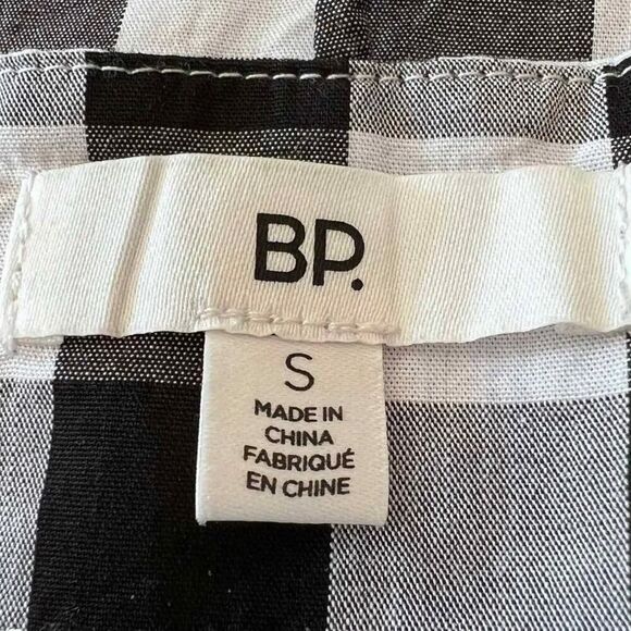 BP.  black white mixed check gingham sleeveless wrap dress size small - Picture 11 of 12